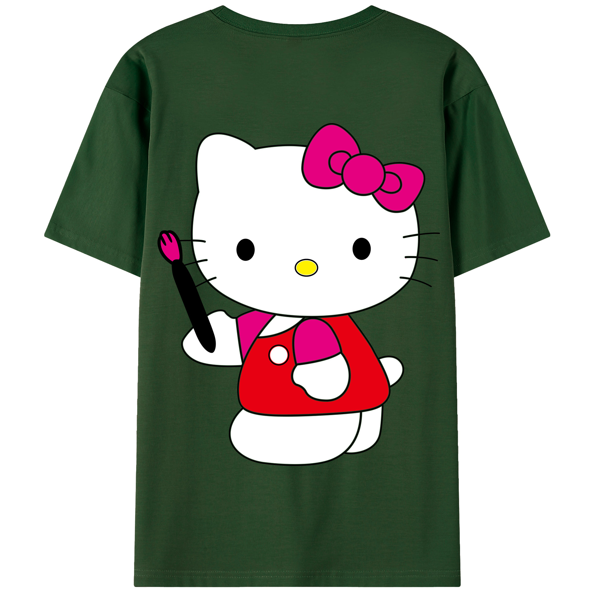 （画像用） Hello Kitty ハローキティ 綿100％半袖Tシャツ（背面プリント）